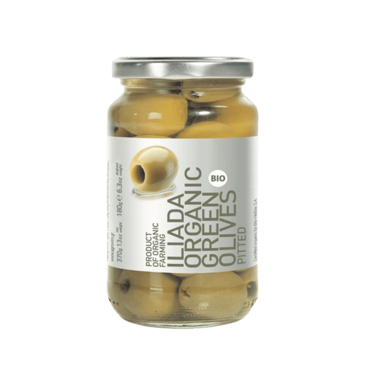 Organic Green Pitted Olives