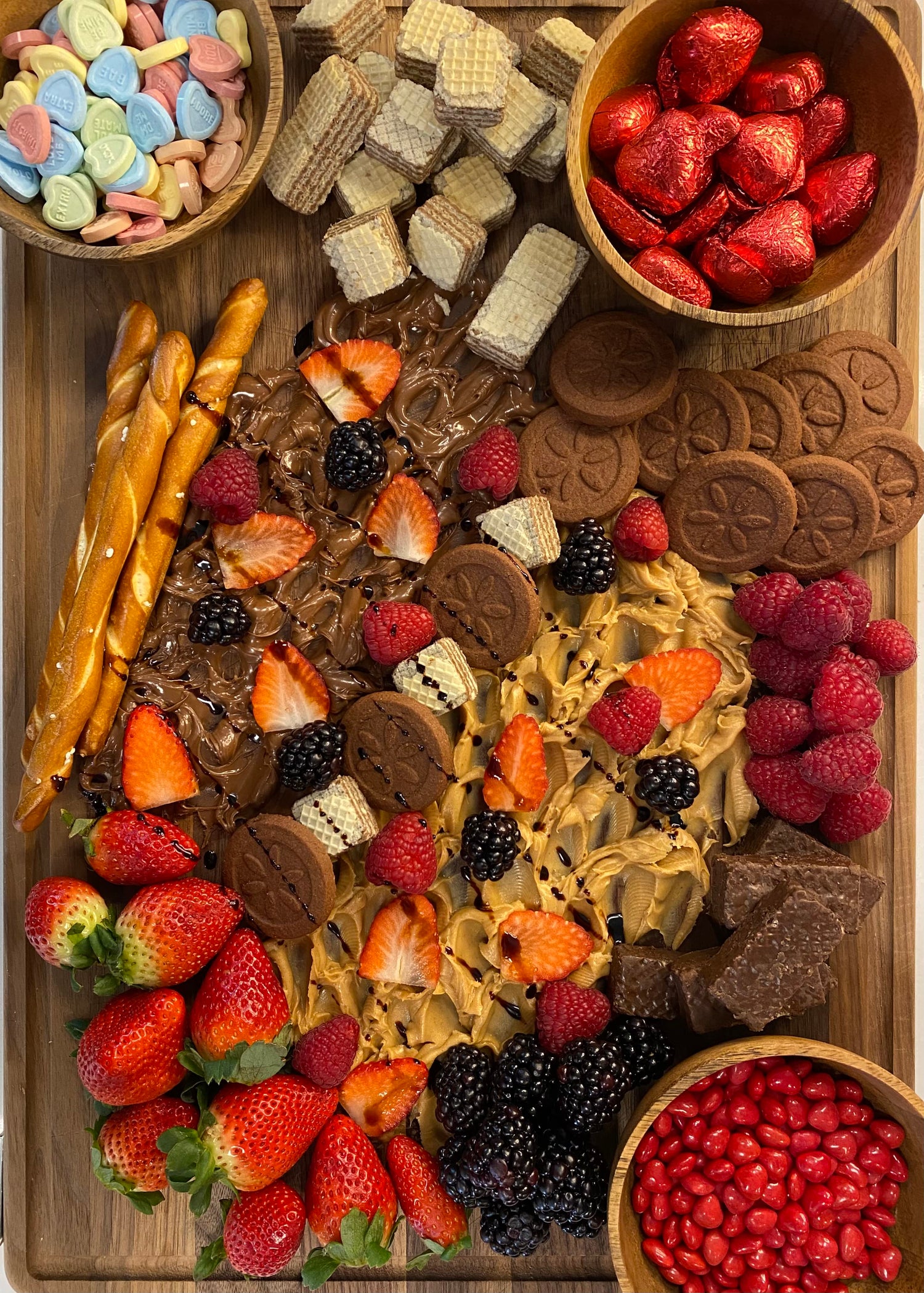NUTELLA AND PEANUT BUTTER BOARD