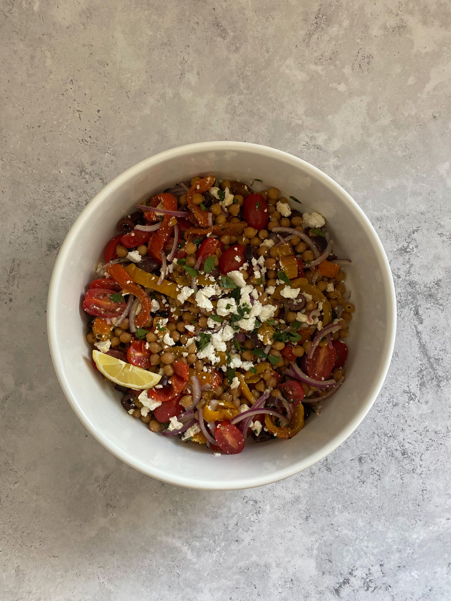 CHICKPEA AND ROASTED PEPPER SALAD