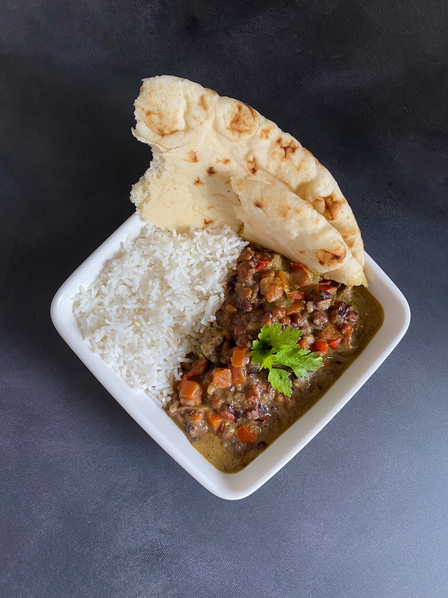 MUNG BEAN AND BLACK RICE CURRY