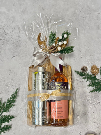 Reindeer Holiday Board with XV Olive Oil & Rosé Vinegar