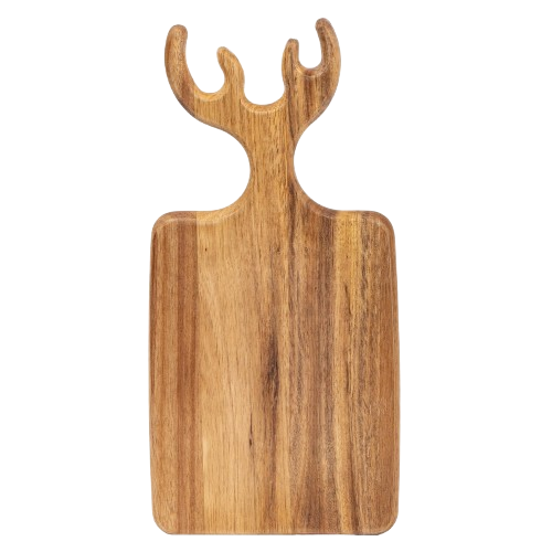 Acacia Wood Reindeer-Shaped Serving Tray