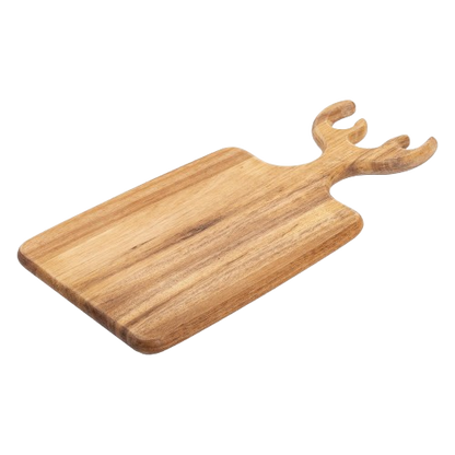 Acacia Wood Reindeer-Shaped Serving Tray