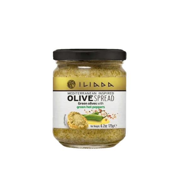 Green Olive Spread with Green Hot Peppers