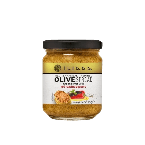 Green Olive Spread with Red Roasted Peppers