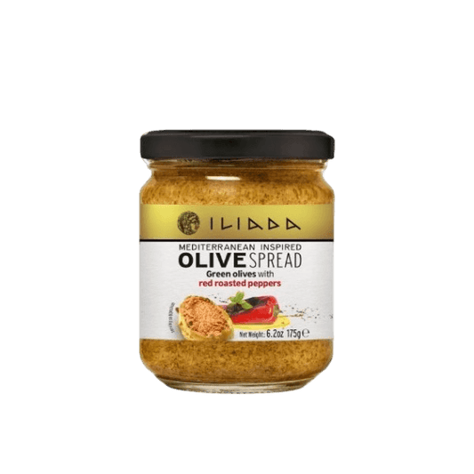 Green Olive Spread with Red Roasted Peppers