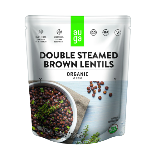 Organic Double Steamed Brown Lentils