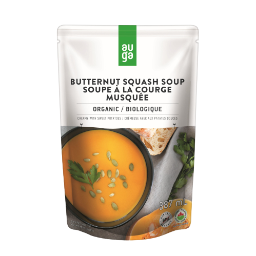 Organic Creamy Butternut Squash Soup With Sweet Potatoes